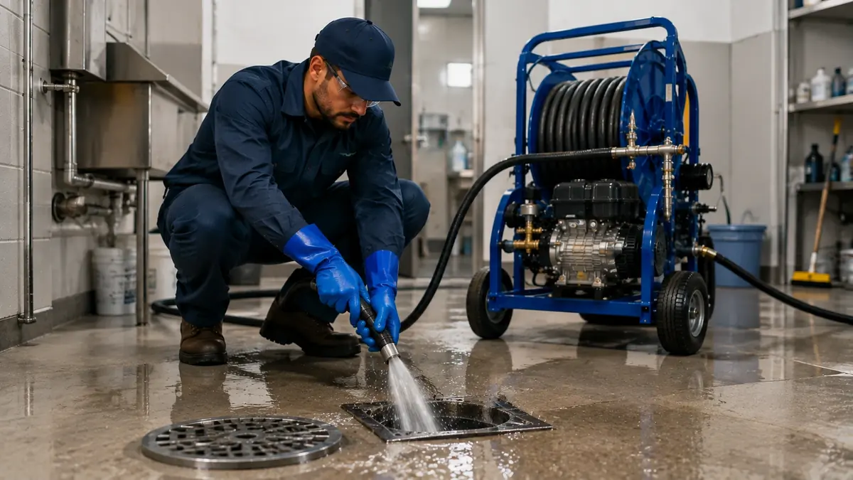 Floor Drain Hydro Jet Cleaning in Monrovia
