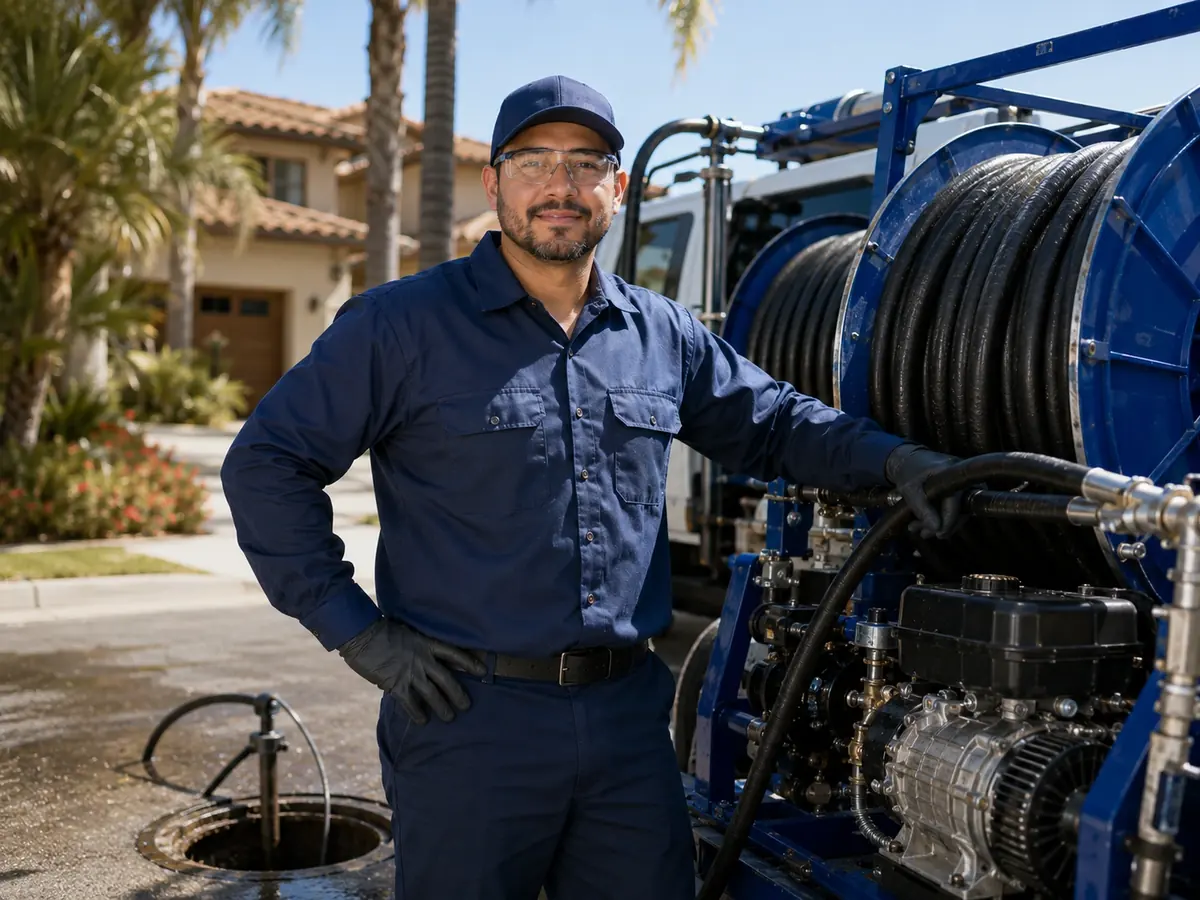 Hydro jet sewer cleaning in Monrovia