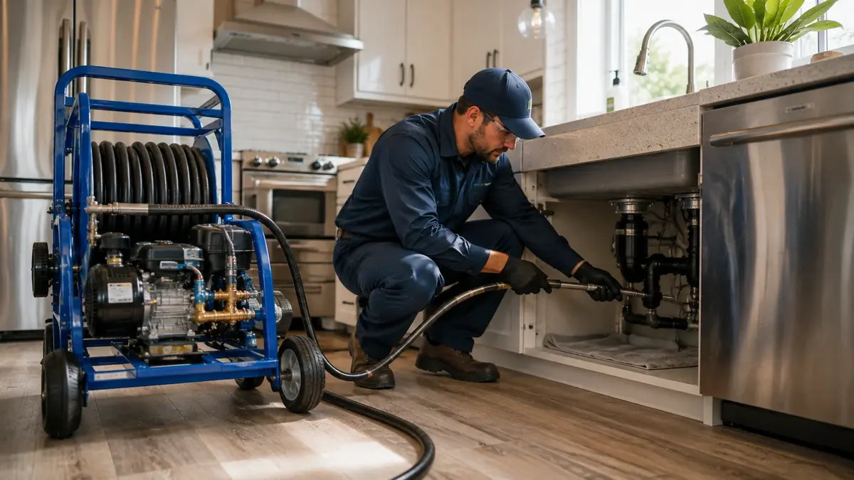 Kitchen Drain Hydro Jetting in Monrovia