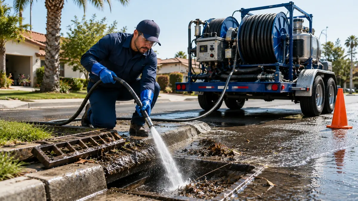 Storm Drain Hydro Jet Cleaning in Monrovia