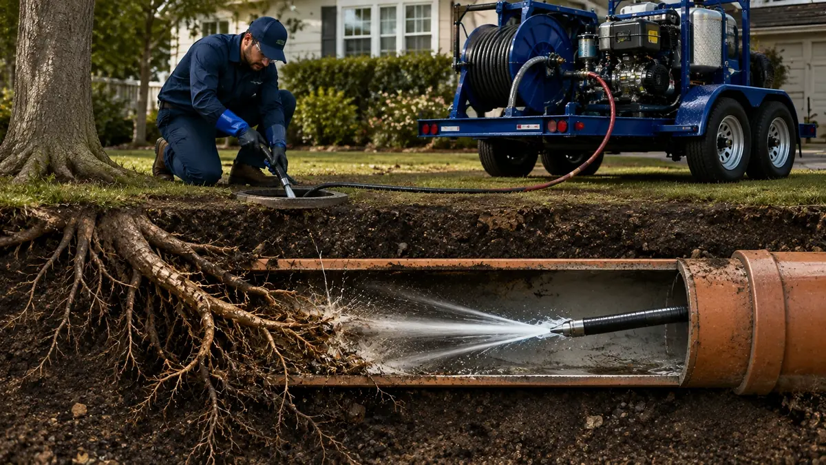 Tree Root Removal with Hydro Jetting in Monrovia